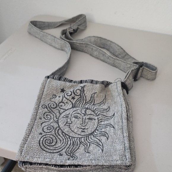 Handbags - Boho Sun & Moon Crossbody Bag - Gray